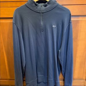 Vineyard Vines Navy Blue Quarter Zip Athletic Jacket XL